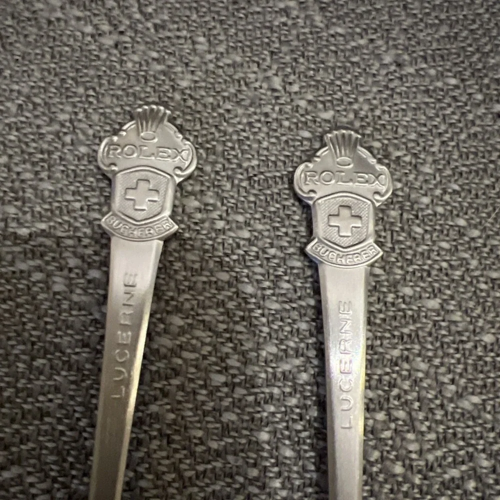ROLEX Lucerne/Geneve Bucherer Switzerland Collectors Spoon Set Lot of 2